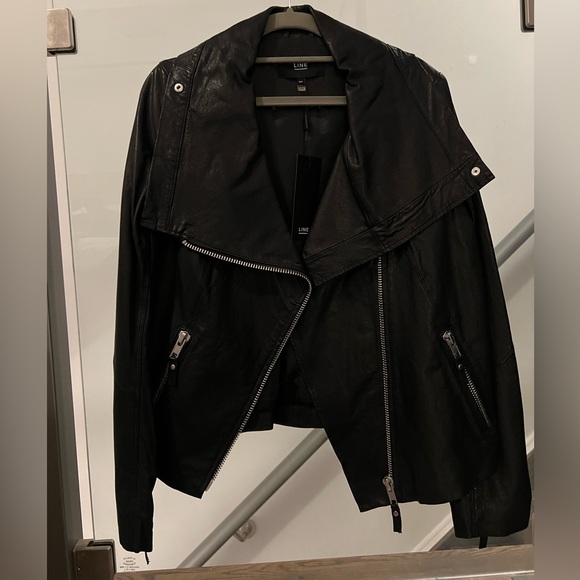 NEW! Line Genuine Leather Jacket - Picture 2 of 6